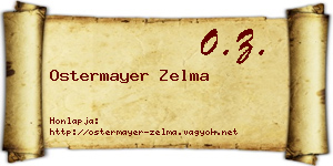 Ostermayer Zelma névjegykártya